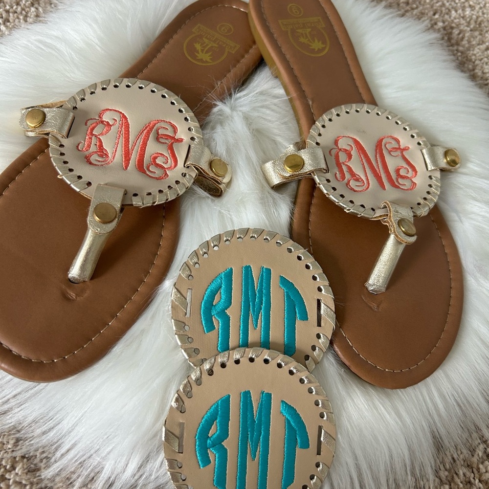 EUC LADIES MONOGRAM SANDALS